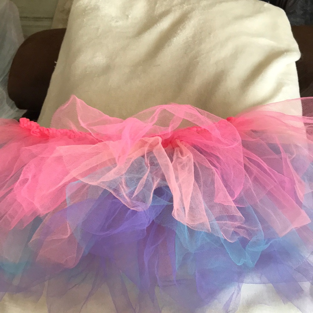 DANSKIN TUTU PINK PEACH BLUE AND PURPLE TIERS